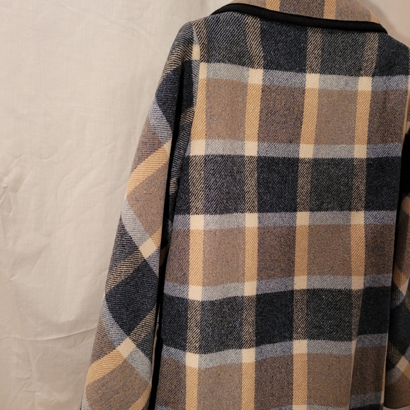 Vtg Penguin Fashions Plaid Wool Blend Peacoat - Picture 8 of 15